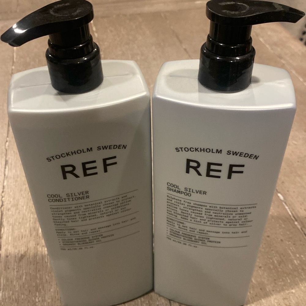 REF Cool silver shampoo and conditioner set  25.36 oz    New
